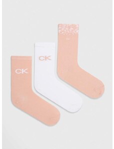 Calvin Klein zokni 3 db rózsaszín, női