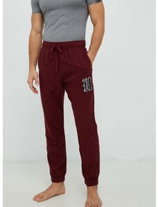 Hollister Co. pizsama nadrág bordó, férfi, nyomott mintás