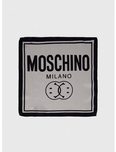 Moschino selyem zsebkendő x Smiley szürke