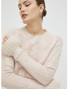 Ivy Oak gyapjú pulóver női, rózsaszín