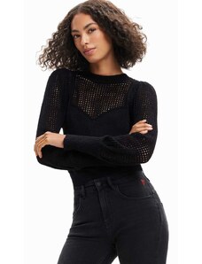 Desigual pulóver könnyű, női, fekete
