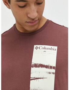 Columbia pamut póló bordó, mintás, 2036441