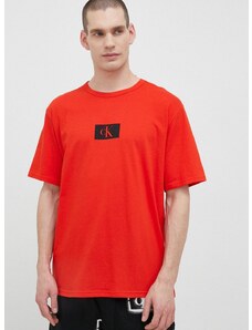 Calvin Klein Underwear pamut pizsama felső piros, mintás