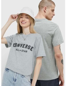 Converse pamut póló szürke, nyomott mintás