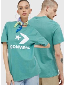 Converse pamut póló türkiz, nyomott mintás