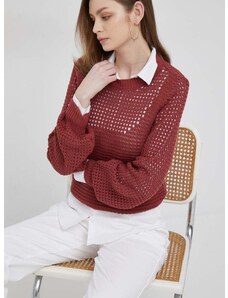 Sisley pamut pulóver könnyű, piros