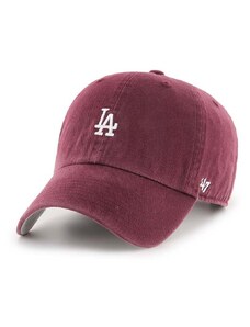 47 brand pamut baseball sapka MLB Los Angeles Dodgers bordó, nyomott mintás, B-BSRNR12GWS-KMA