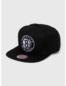 Mitchell&Ness baseball sapka Brooklyn Nets fekete, nyomott mintás
