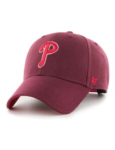 47 brand pamut baseball sapka MLB Philadelphia Phillies bordó, nyomott mintás