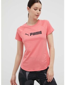 Puma edzős póló Fit Logo rózsaszín