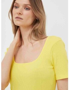 United Colors of Benetton t-shirt női, sárga
