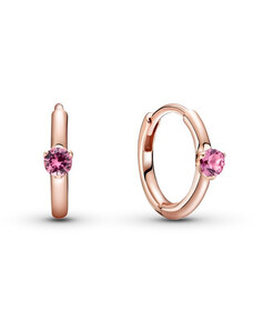Pandora ékszer Rozé karika fülbevaló rózsaszín kővel