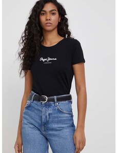 Pepe Jeans t-shirt New Virginia Ss N női, fekete