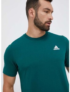 adidas pamut póló zöld, sima, IJ6111