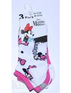 EPlus 3 pár gyerek zokni készlet - Minnie Mouse rózsaszín fehér mix
