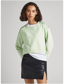 Light Green Women's Floral Sweatshirt Pepe Jeans Alissa - Women