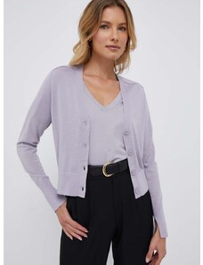 Calvin Klein gyapjú pulóver lila, női, könnyű