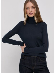 Lauren Ralph Lauren pulóver női, sötétkék, félgarbó nyakú