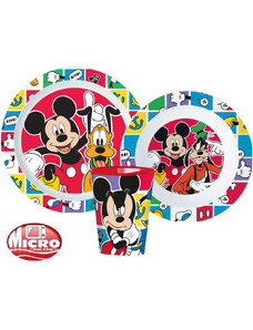 Disney Mickey Better Together étkészlet, micro műanyag szett, pohárral 260 ml