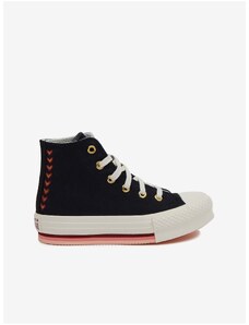 Black Girly Ankle Sneakers Converse Chuck Taylor All Star - Girls