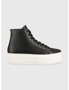 Armani Exchange bőr sneaker fekete, XDZ021 XV571 N642