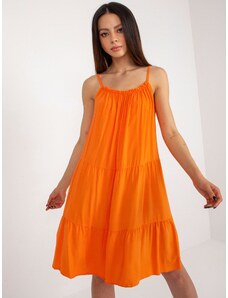 Fashionhunters OCH BELLA viscose orange summer dress