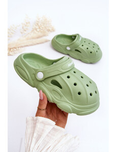 Kesi Kids foam slippers Crocs Green Cloudy