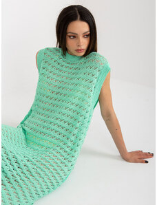 Fashionhunters Mint knitted maxi dress