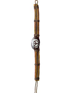 Yala Bőrszíjas karkötő – Béke szimbólum, barna