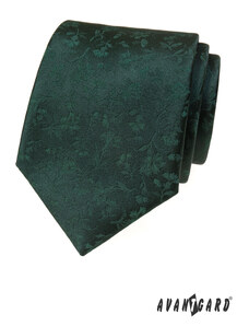 Avantgard Zöld nyakkendő virágos domborművel