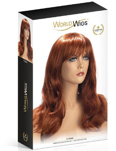 World Wigs Fiona hosszú, hullámos, vörös paróka
