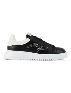 Emporio Armani bőr cipő fekete, X4X264 XM670 BLACK