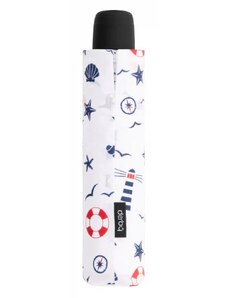 DERBY Hit Mini Maritime manuális női esernyő, fehér