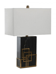 Asztali lámpa DKD Home Decor Fehér Fekete Aranysàrga Fém 60 W 220 V 40 x 23 x 58 cm