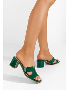 Zapatos Alemena zöld magassarkú papucs