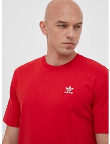adidas Originals pamut póló piros, nyomott mintás
