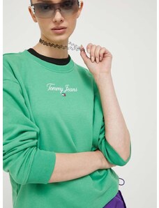 Tommy Jeans felső zöld, női, nyomott mintás