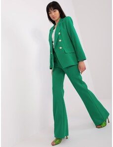 Fashionhunters Green women's elegant set with jacket