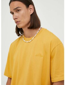 Les Deux t-shirt sárga, férfi, sima