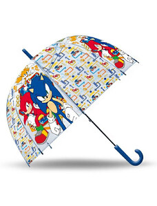 Sonic a sündisznó Gold Rings gyerek átlátszó félautomata esernyő Ø70 cm