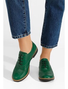 Zapatos Emily zöld női brogue cipő