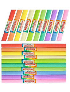 STARPAK Krepp papír 50X200cm, 10 db szín/csomag, pasztell színek