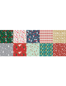 CARDEX Karácsonyi csomagolópapír, hengeres, 70x100cm, 10 féle minta, 2022