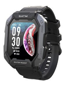 Smart Watch C20 ütésálló 5ATM vízálló outdoor sport okosóra - fekete