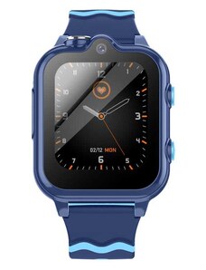 Smart Watch D35 duplakamerás 4G GPS SIM kártyás gyerek okosóra - kék