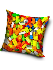 Bricks, Lego mintázatú párna, díszpárna 40x40 cm