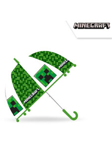 Minecraft gyerek átlátszó félautomata esernyő Ø70 cm