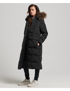 Superdry női téli kabát Longline Everest Coat - fekete