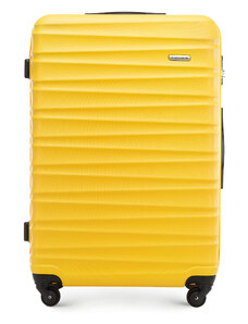ABS bordázott nagy bőrönd Wittchen, sárga, ABS