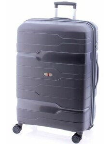 Gladiator BOXING 4-kerekes keményfedeles bővíthető bőrönd 77x53x29/32cm, szürke